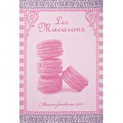 Coucke LES MACARONS ROSE tea towels 50*75 .  , , 