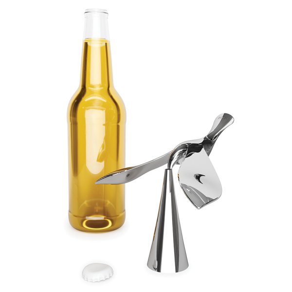 30 ВЫВОД Открыватель для бутылок на подставке Tipsy хром