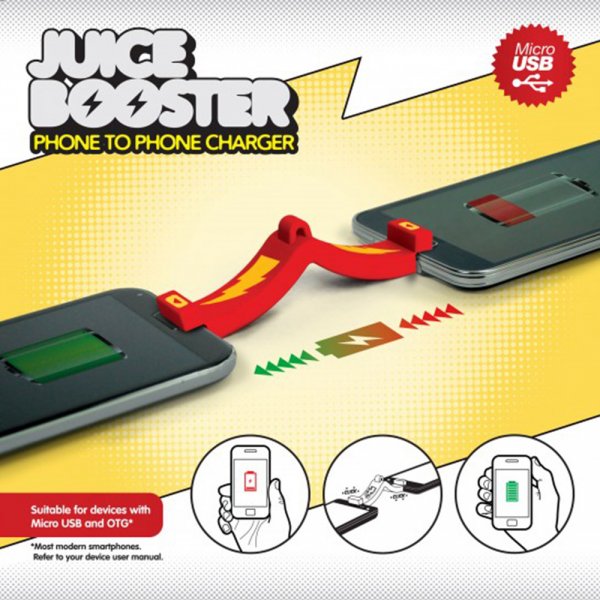 30 ВЫВОД Устройство для зарядки одного телефона от другого Juice Booster