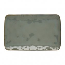 Тарелка прямоугольная 20х13см (серый) "Interiors" без инд.упаковки.